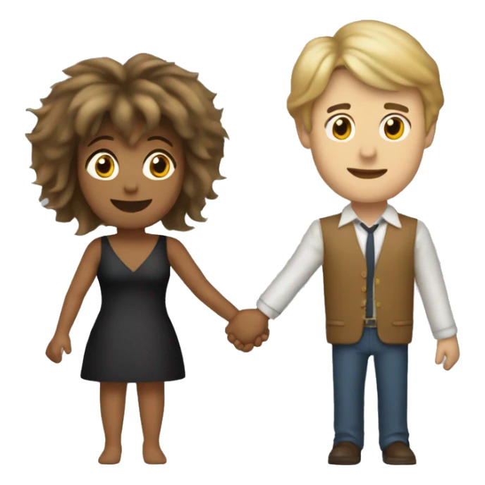 Tina Turner and Erwin Bach holding hands  sticker