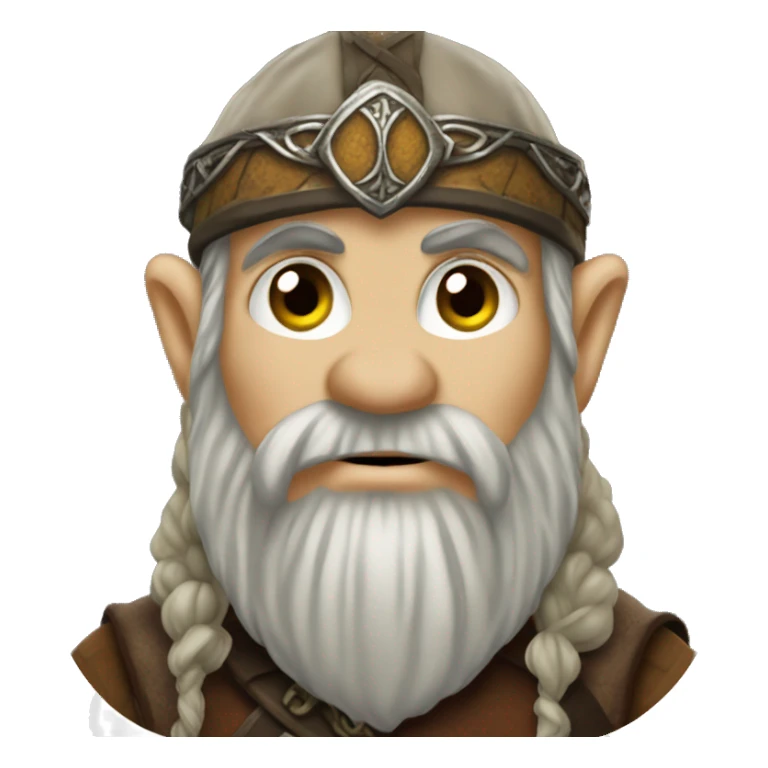 gimli dwarf in lord of the rings style sticker
