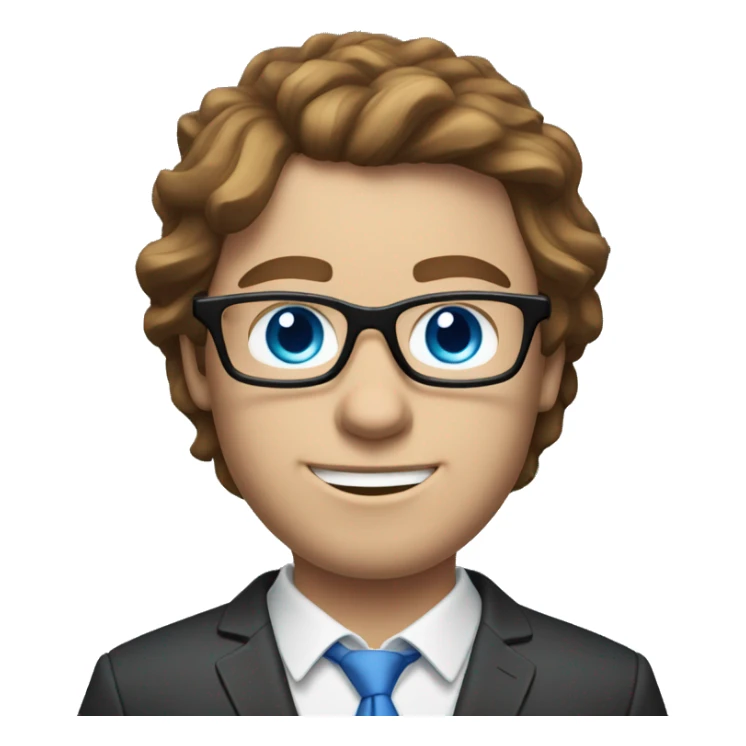 white guy with brown hair, blue eyes and glasses playing xbox sticker