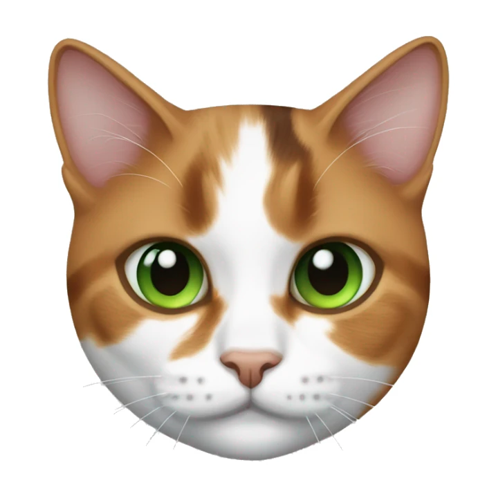 calico cat green eyes sticker