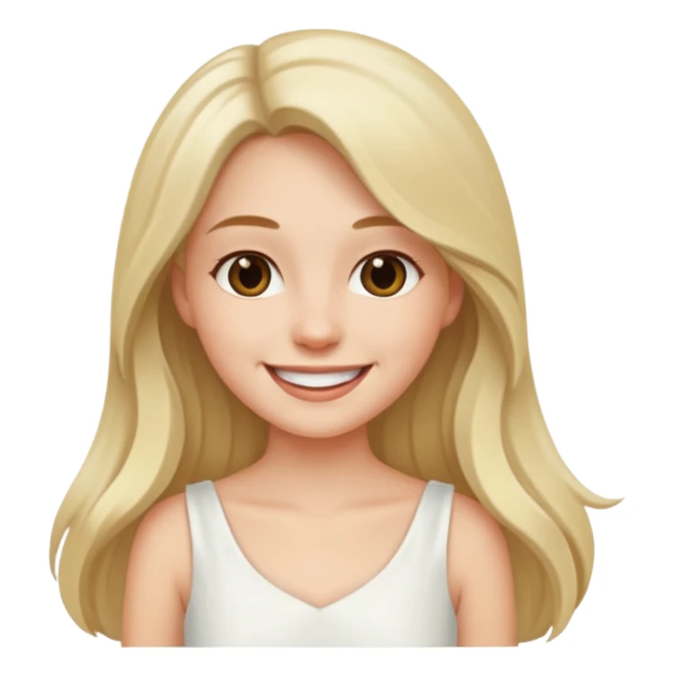 capelli piu lunghi e vestito bianco corto  sticker