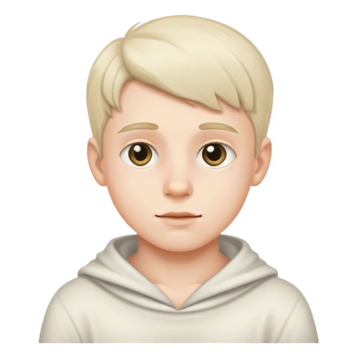 European white skin boy  sticker