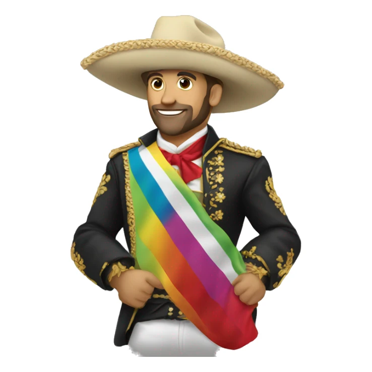 Torero con bandera lgbt sticker