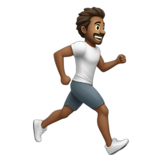 Running from the side in casual attire sticker