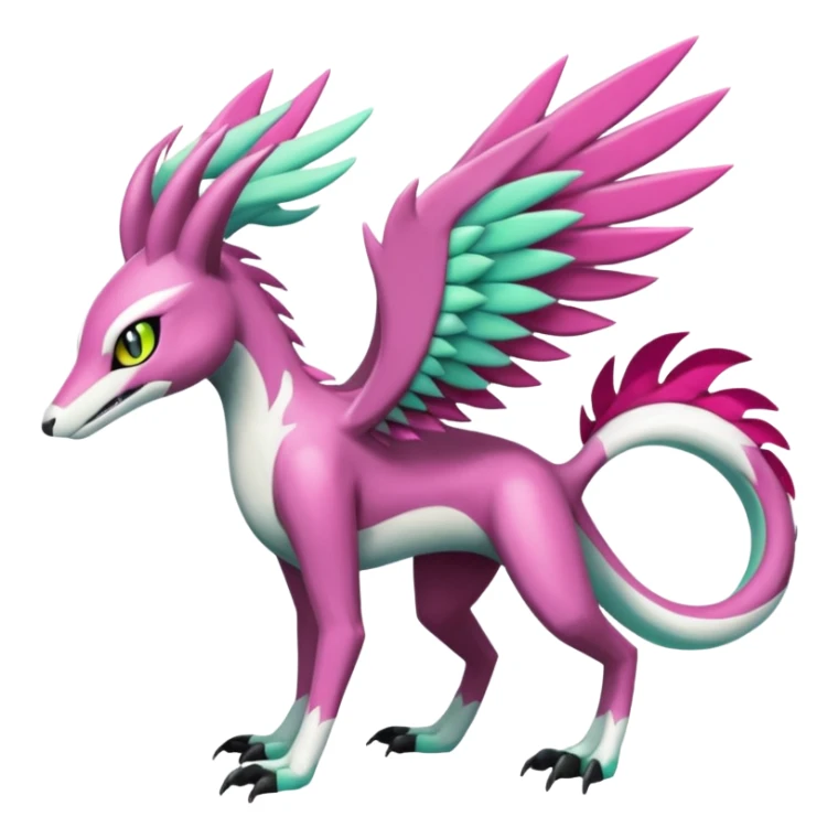 Meloetta-Sergal-Palkia-hybrid-fusion-Fakémon-creature, full body sticker