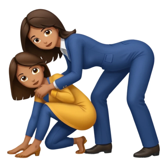 Brunette man bowing down at a tan skin woman’s feet  sticker