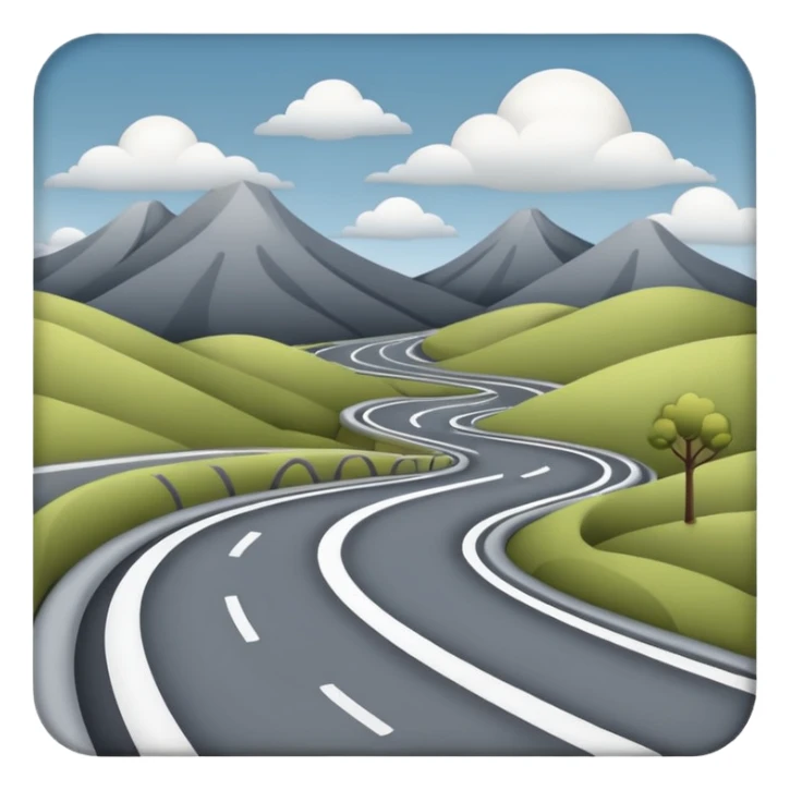 CARRETERA sin cuadro pero con paisajes de lado 

 sticker