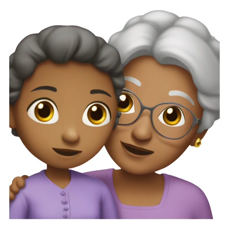 Grandmother with a girl sticker