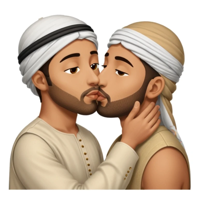 Arab man kiss man sticker