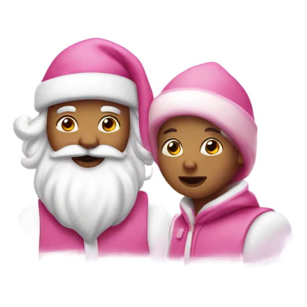 Pink snow and Santa o sticker