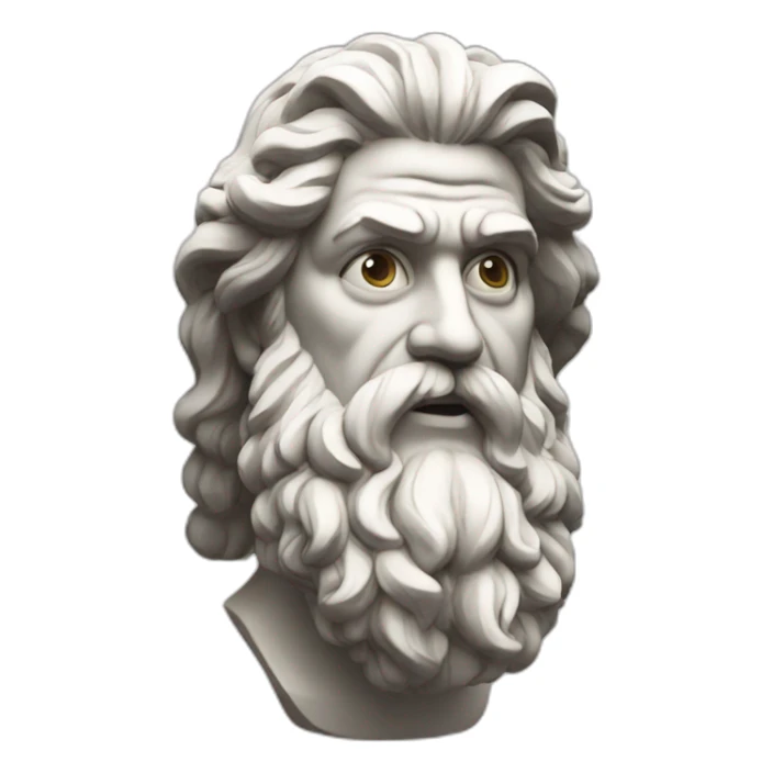 Sculpture of Zeus sticker