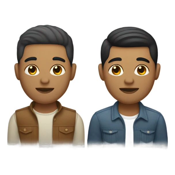 Gay Latino couple light skin sticker