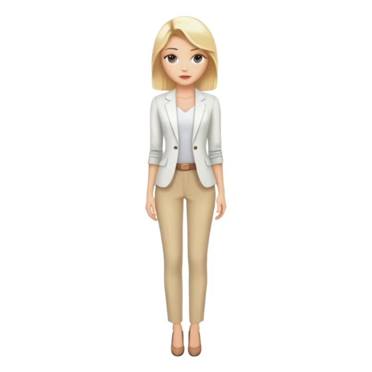 blonde fashion model in a professional full body pose sticker