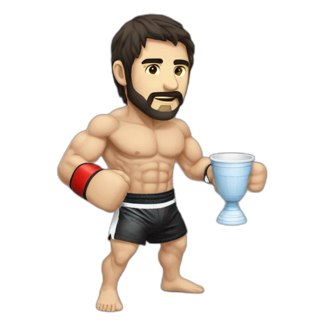 zabit magomedsharipov mma boxer with cup sticker