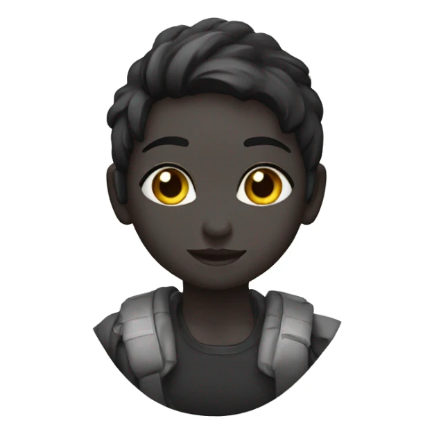 Gata preta usando coleira escrito "Miya" sticker