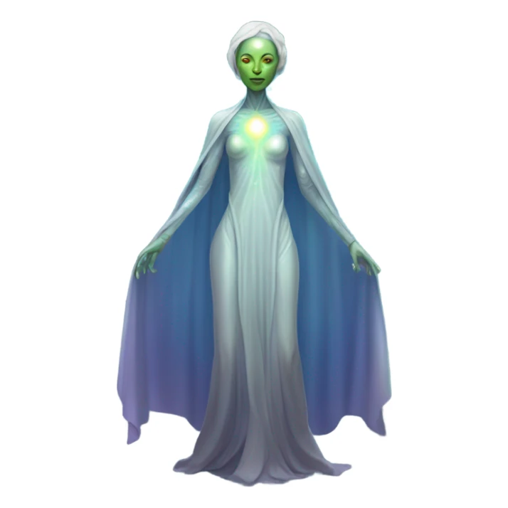 a heavenly alien woman full body sticker