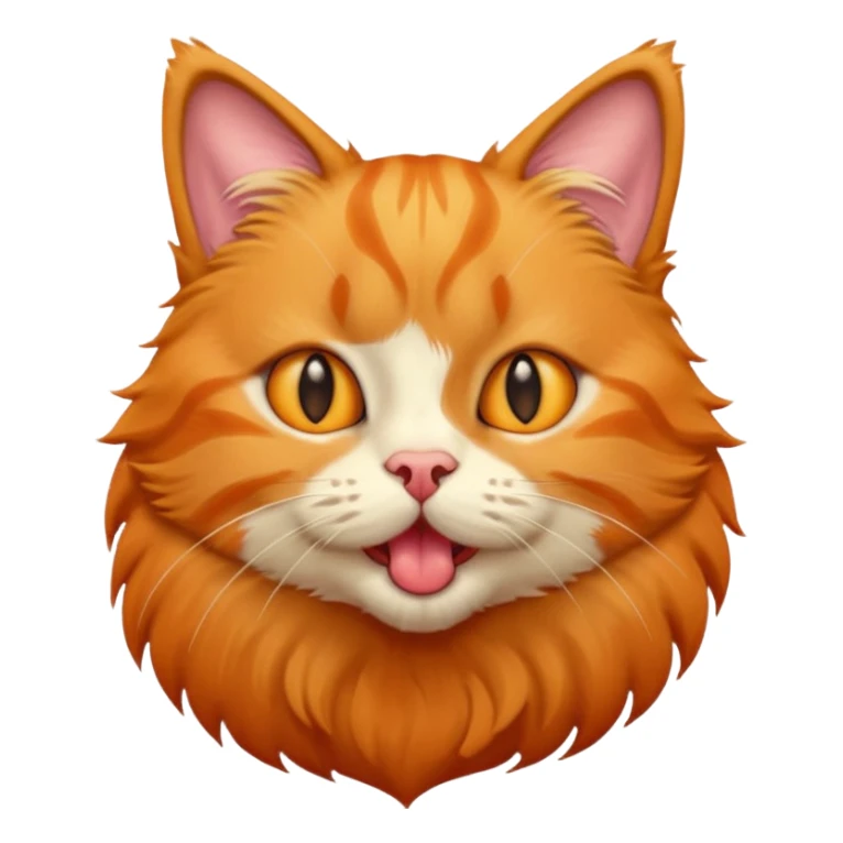 um gato laranja curioso mostrando a lingua sticker