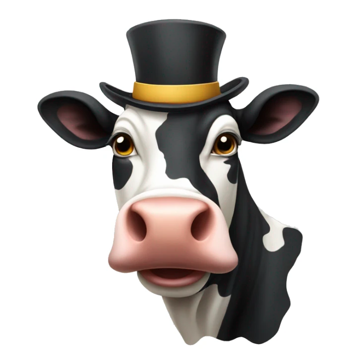 Cow clown sticker