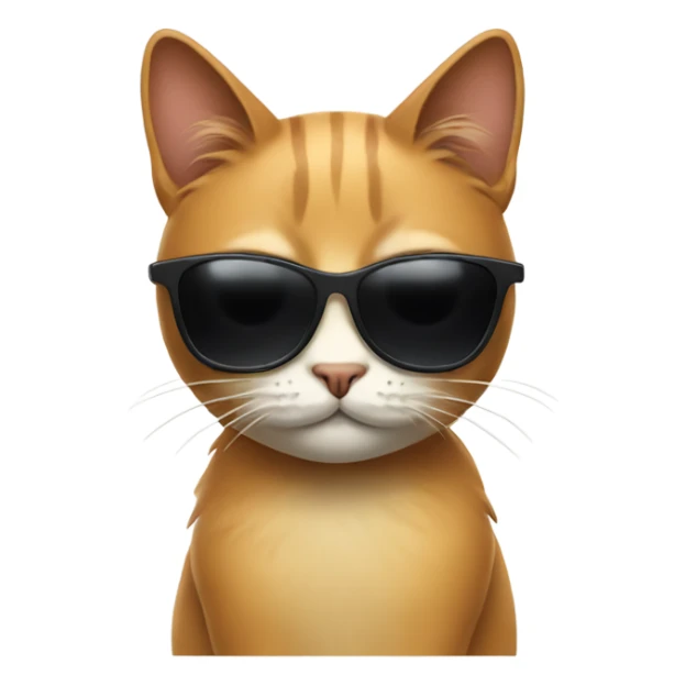 Cat with sunglasses sticker