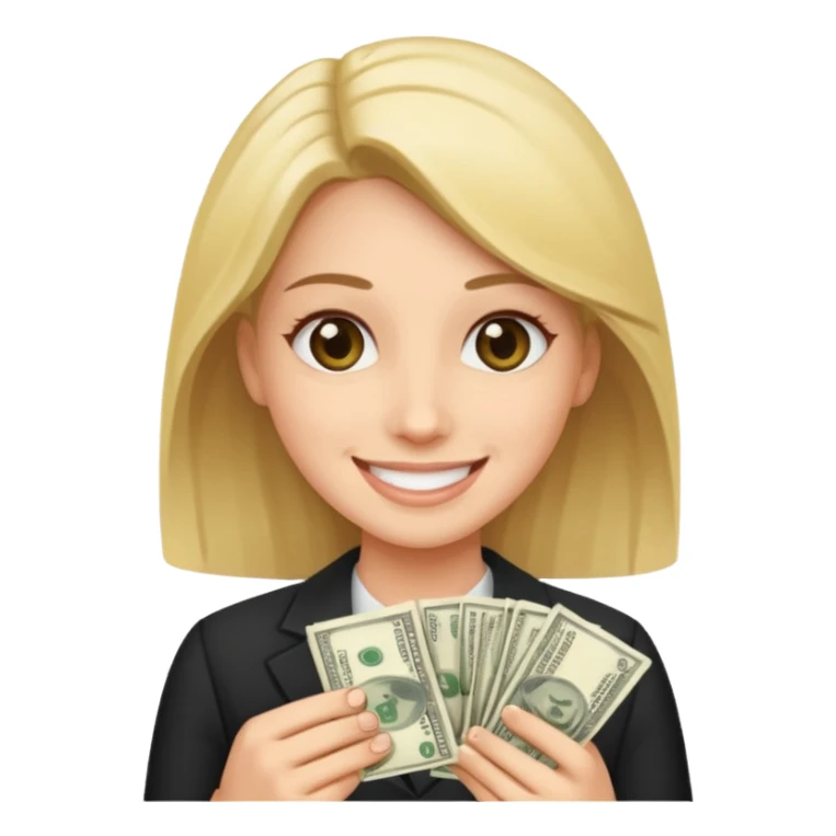 Friend holding a wad of cash sticker