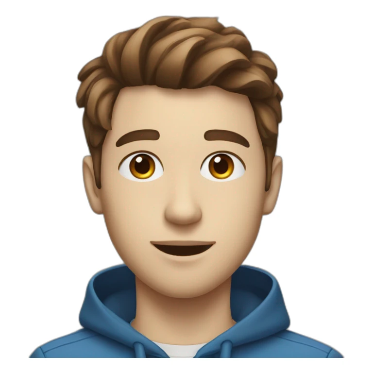young man with blue eyes and brown hair, he's a singer and computer developer sticker