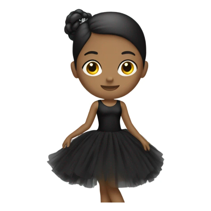 black Ballerina dress sticker