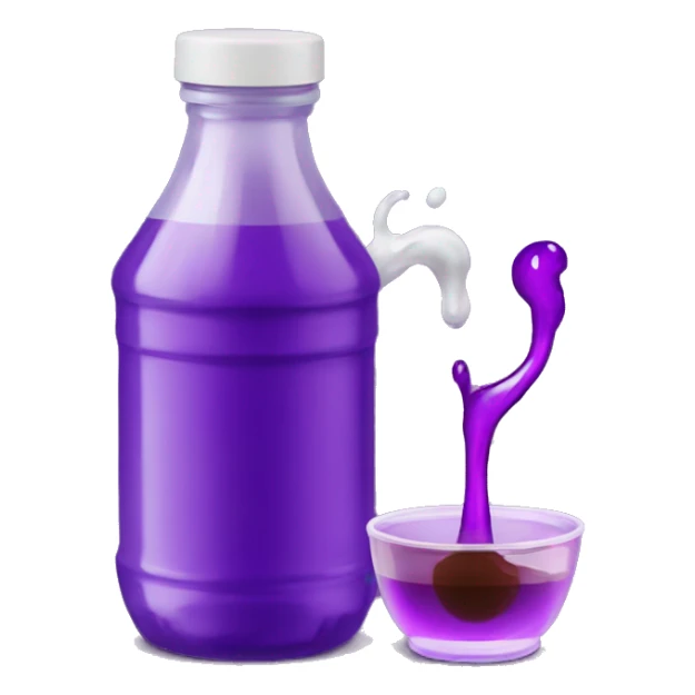 mixing sprite and syrup to get purple oil sticker