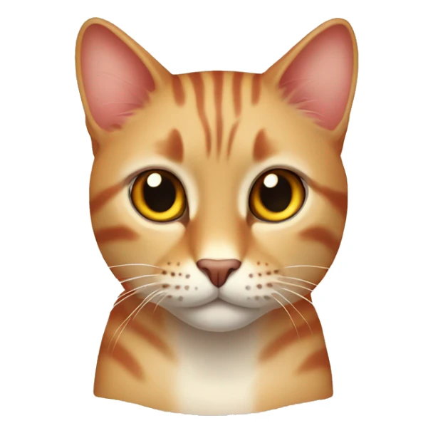 Exotic cat of light red color sticker