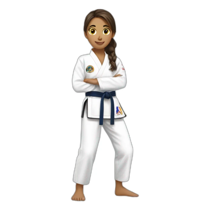 Une fille qui a gagné au taekwondo sticker