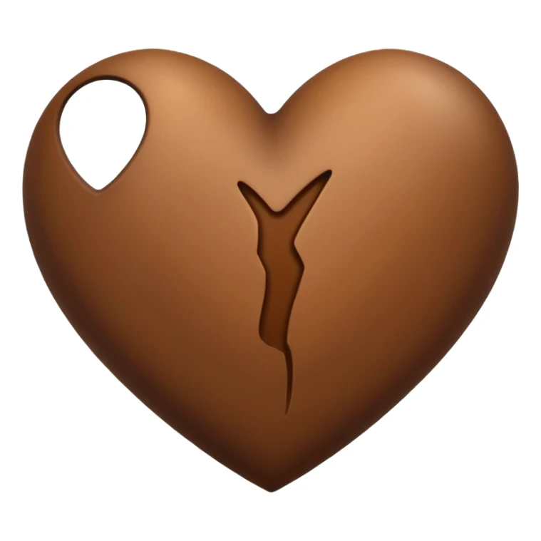 Brown heart sticker