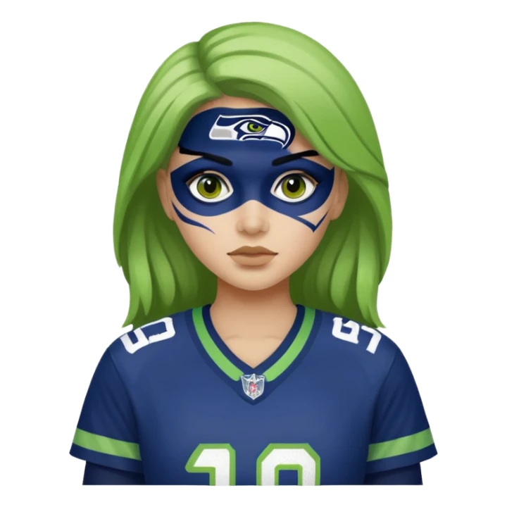 seahawks fan female sticker