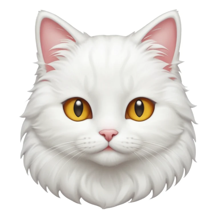 White cat emoji Google noto color sticker