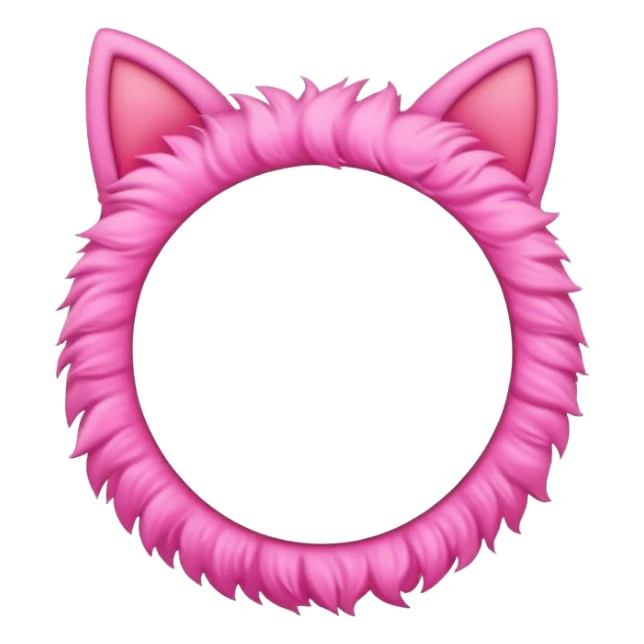 photo frame in the shape of cat ears, emoji style sticker