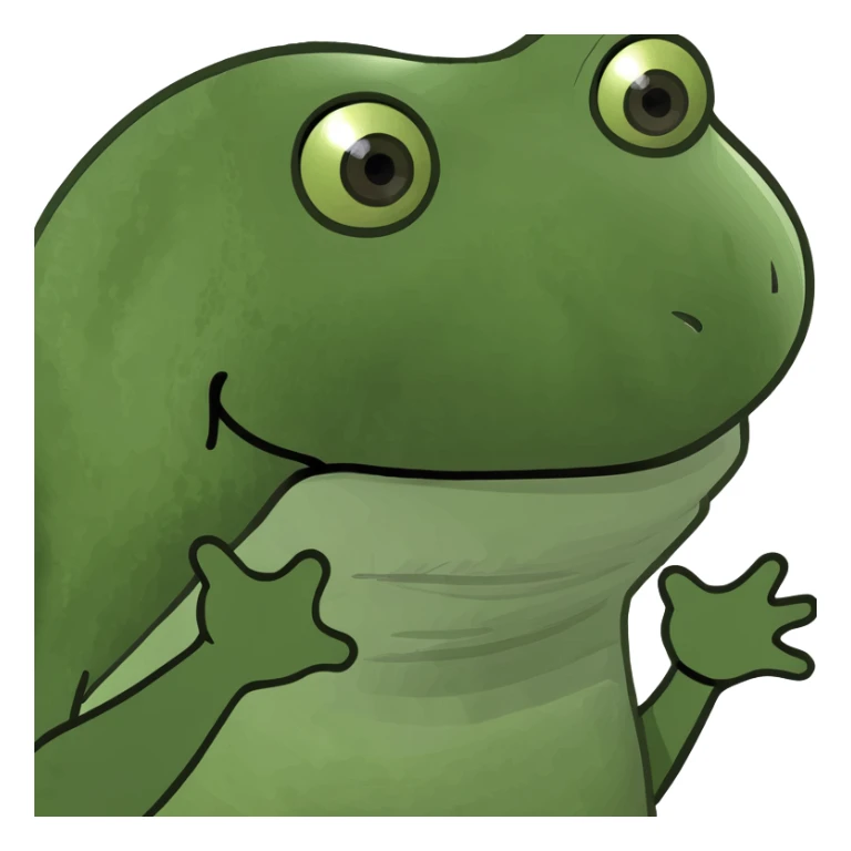 tongue out with hands to the side sticker