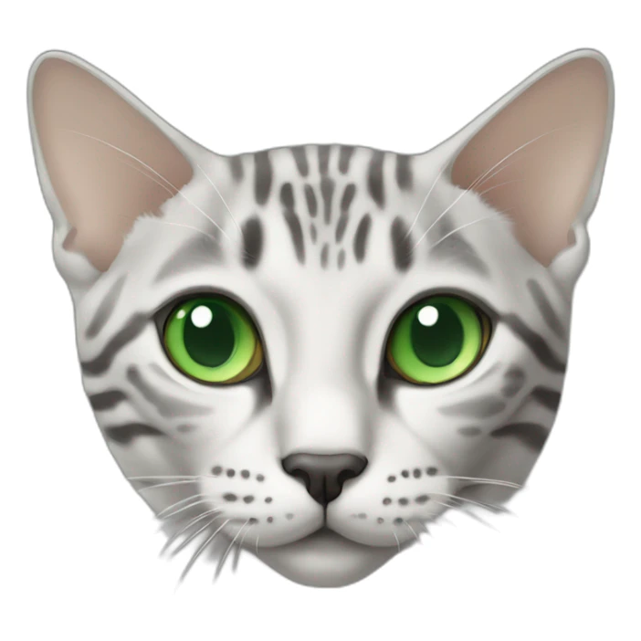 Egyptian Mau cat with green eyes, full-body sticker