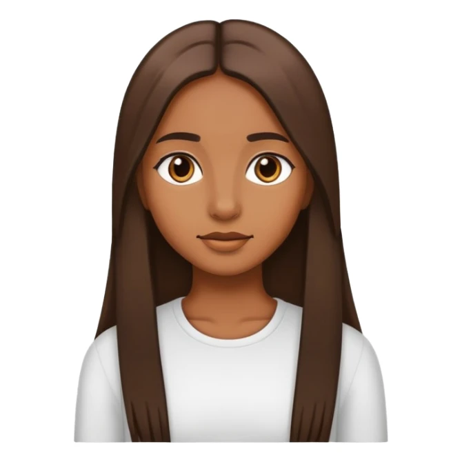 chica morena de pelo largo y liso sticker