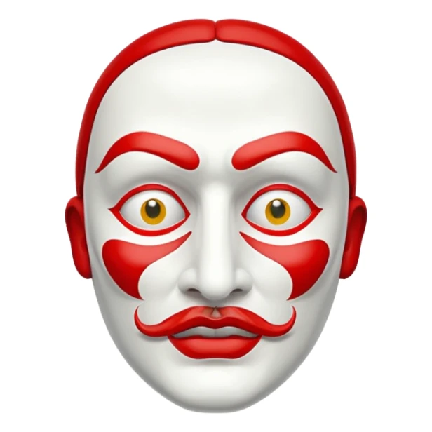 Money Heist, Dali mask, realistic sticker