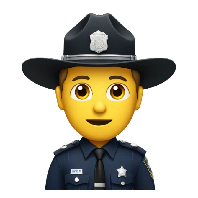 a police officer with a sombrero sticker