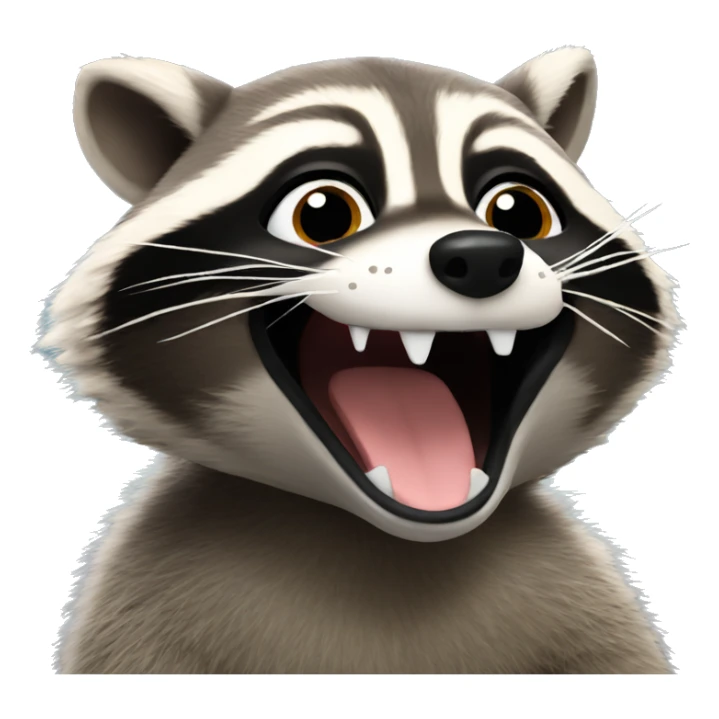 raccoon giggling  sticker