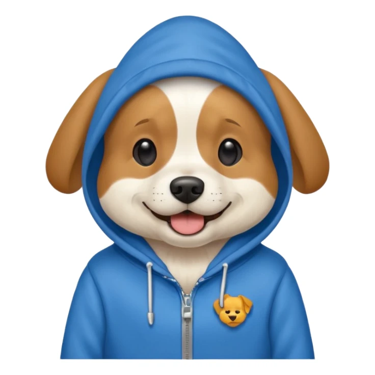 dog wearing hoodie sticker