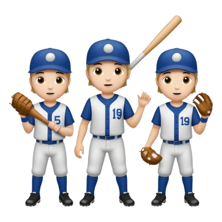 amigos jugando baseball solo hombres de un solo color  sticker