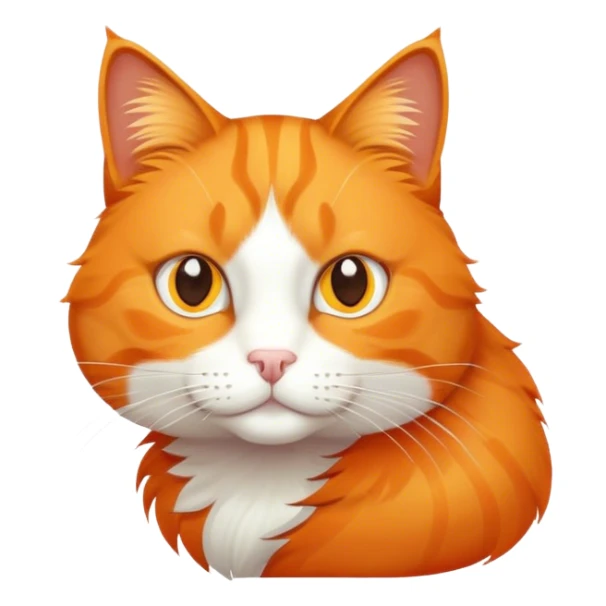 Eine orange Katze mir weissen augen sticker