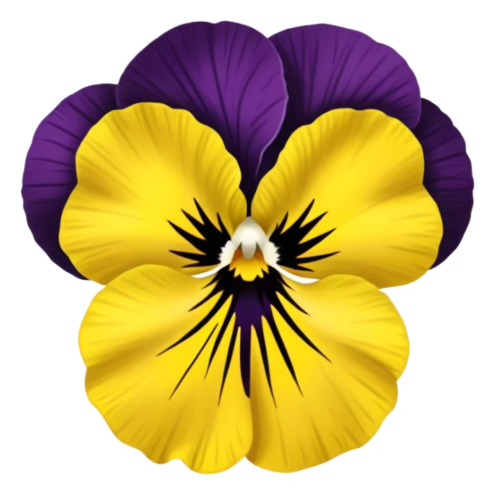 Black and yellow pansy sticker