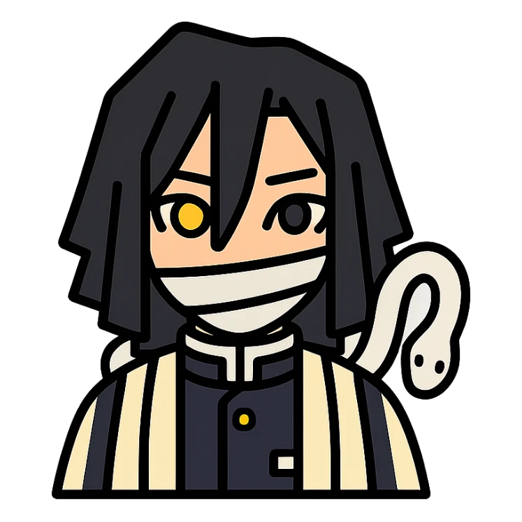 Obanai Iguro from Demon Slayer sticker