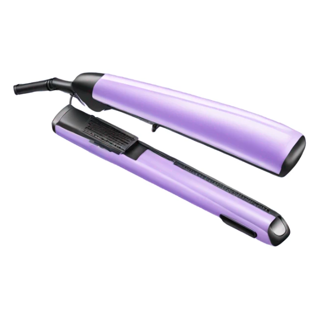 pastel purple hair straightener curling iron sticker