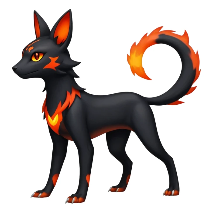 Salandit-Umbreon-Litten-Houndour-Hybrid (Full body) sticker