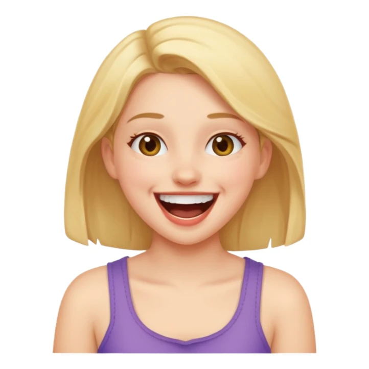 girl chiking her self laughing sticker