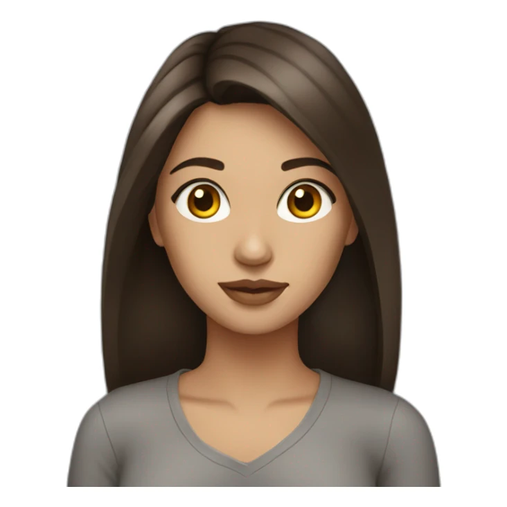 Brunette artist sticker