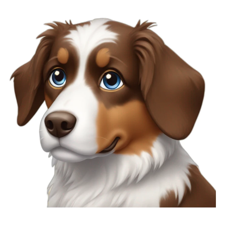 Berger australien brown tricolore blue eyes sticker