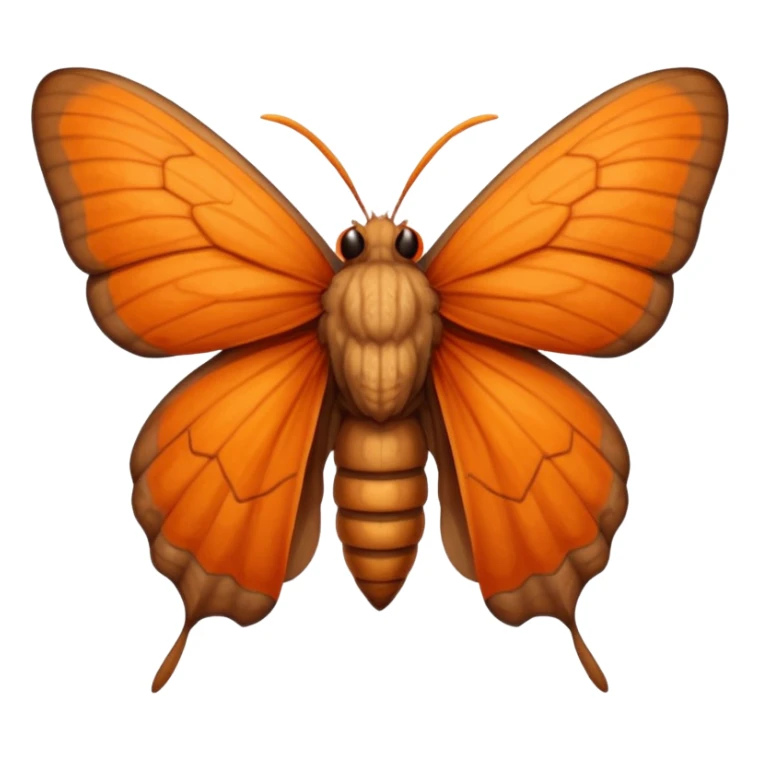 a moth head (just the Head) with orange antennas, slightly brown head sticker